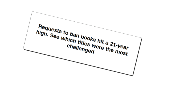 Book ban headlines stacking