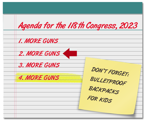 Republican agenda: guns, guns and more guns