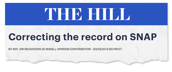 The Hill: Correcting the record on SNAP