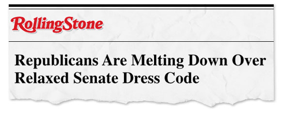 Rolling Stone: Republicans Are Melting Down Over Relaxed Senate Dress Code
